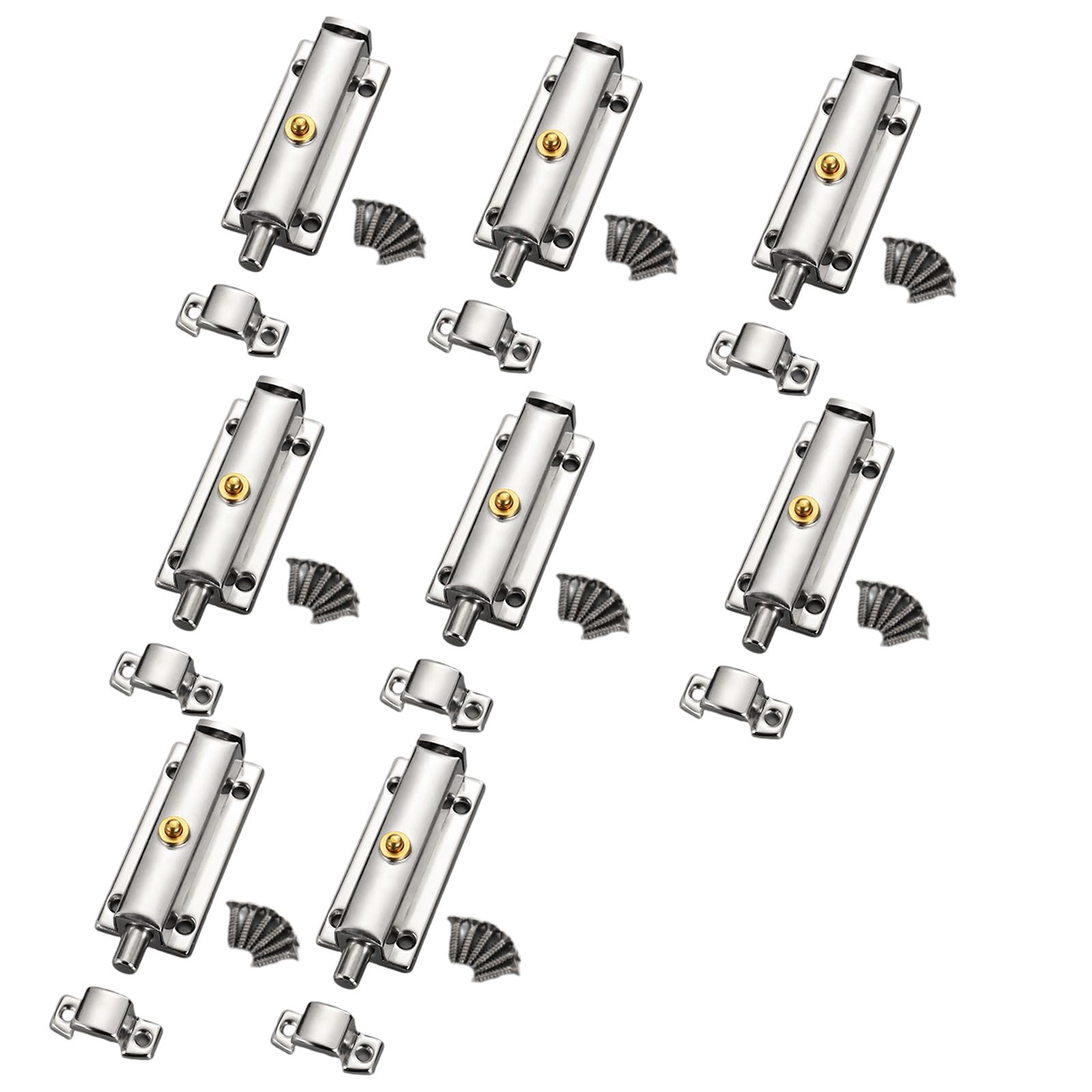 8Pcs Antitheft Security Button Door Hardware Spring Door Latches Thickened Locks Spring Latches Antitheft Security Button Hardware