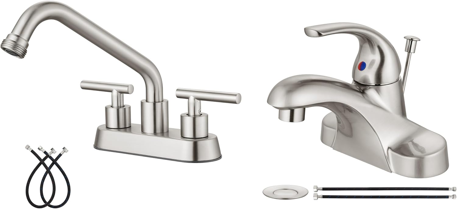 Aolemi Utility Laundry Sink Faucet with Bathroom Sink Faucet