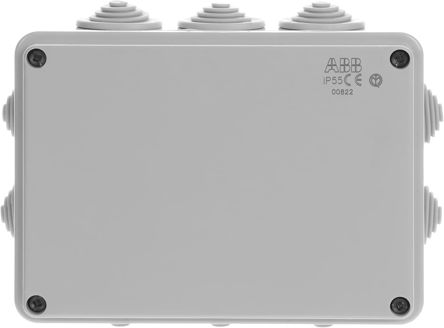 ABB IP55 Junction Box • Waterproof Electric Cable Connector Unit • Cable Glands Included • Shockproof Adaptable Electric Box • Indoor/Outdoor Box • 105 x 105 x 85mm