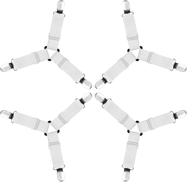 AUAUY tenditori triangolari per lenzuola, 4 pezzi