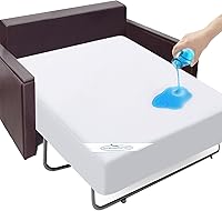 Vista 2 de Funda protectora de colchón para sofá cama Queen, impermeable y transpirable, 60 x 72 pulgadas, lavable a máquina