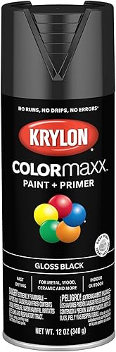 Vista 344 de Krylon - Pintura y primer en aerosol COLORmaxx K05511007, 12 onzas, rojo cereza brillante Cherry Red
