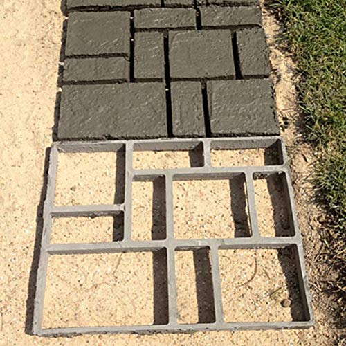 Guangming - Reusable Walk Path Maker,Concrete Path Molds,Plastic Stepping Stone Paving Pavement Mould For Lawn Patio Yard Garden Diy(10-Grid),45×40×5Cm (Size : 60X50X5Cm) #TOP3