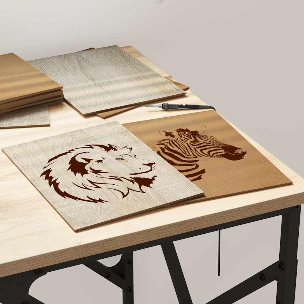 12 placas decorativas de roble Sonoma, 15 x 21 x 0,27 cm, madera para pintar y manualidades, moldes de madera para cumpleaños infantiles, juego de manualidades, placas de madera, letras, formas para