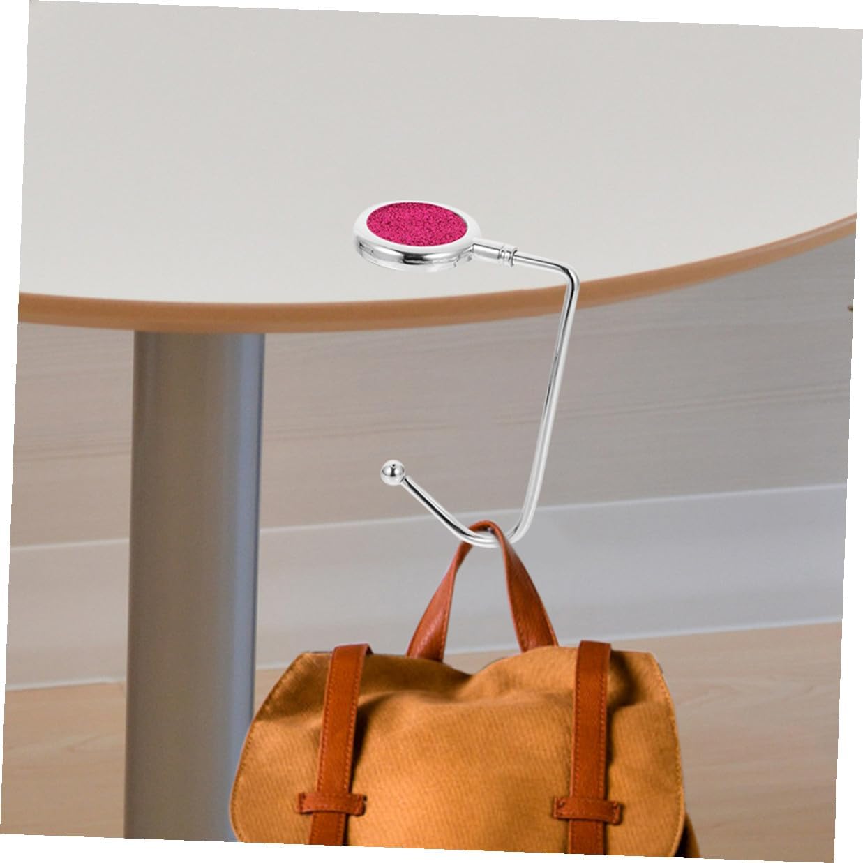 Uonlytech 2pcs Handbag Holder Bag Hooks for Tables Portable Desk Purse Hangers Large Hooks Blue and Rose Gold for Backpack and Purse Hanging Storage