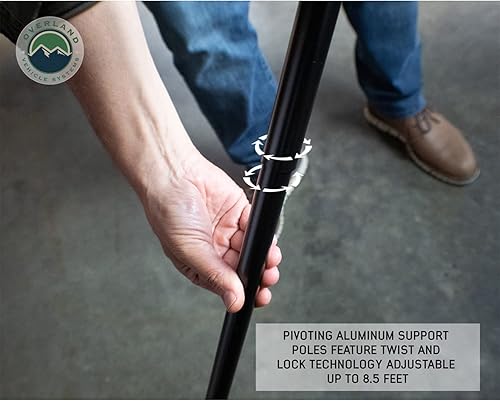 Miniatura 7 de Overland Vehicle Systems 18039909 Nomadic Toldo de 4.5 pies con cubierta negra