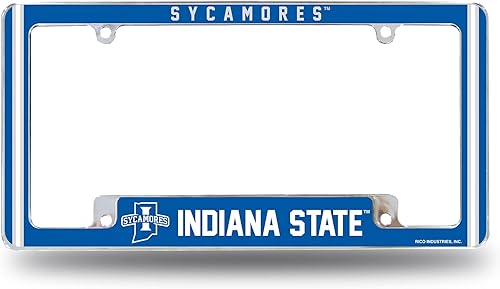 Miniatura 316 de Rico Industries NCAA Classic 12" x 6" Chrome All Over Automotive License Plate Frame for Car/Truck/SUV