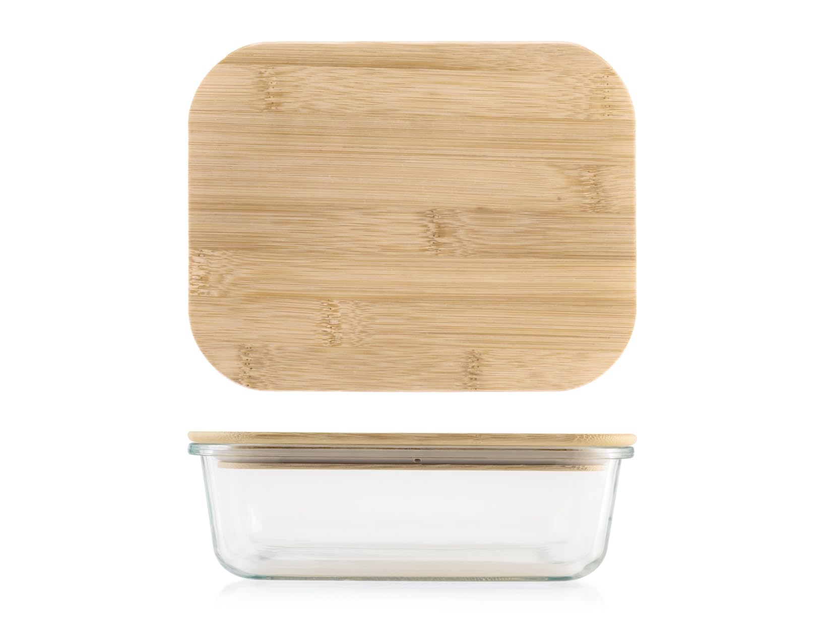 H&H Glass Container With Lid And Silicone Seal Rectangular