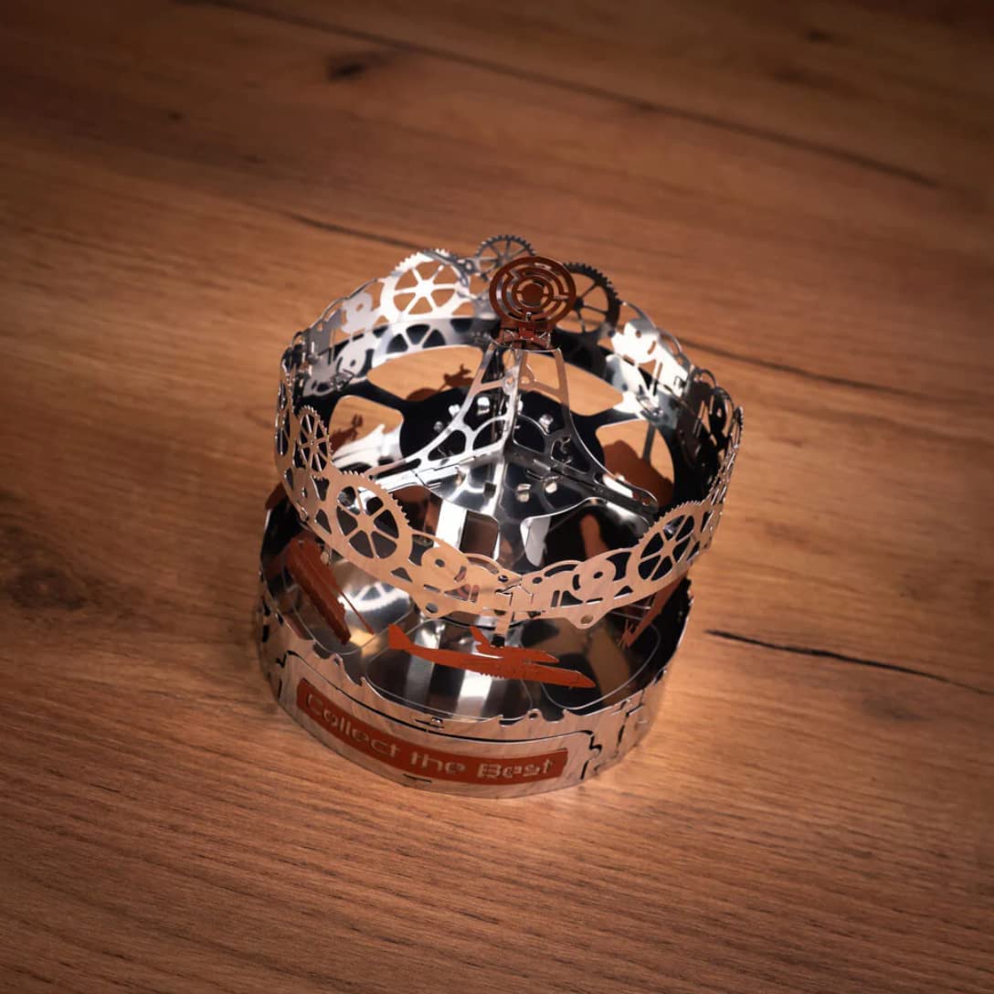 METAL-TIME Riding The Best Karussell Modell, 3D-Puzzle-Bauhandwerk für Erwachsene und Kinder, DIY Bau aus Edelstahl mit Werkzeugkasten, 42 Stück