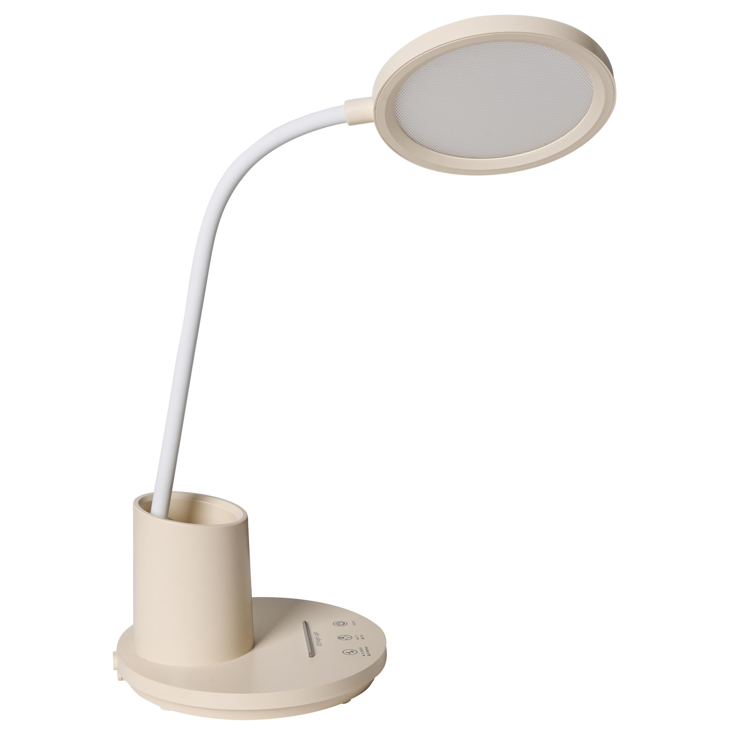 Beliani Schreibtischlampe LED hellbeige verstellbar dimmbar modern für Homeoffice Vela