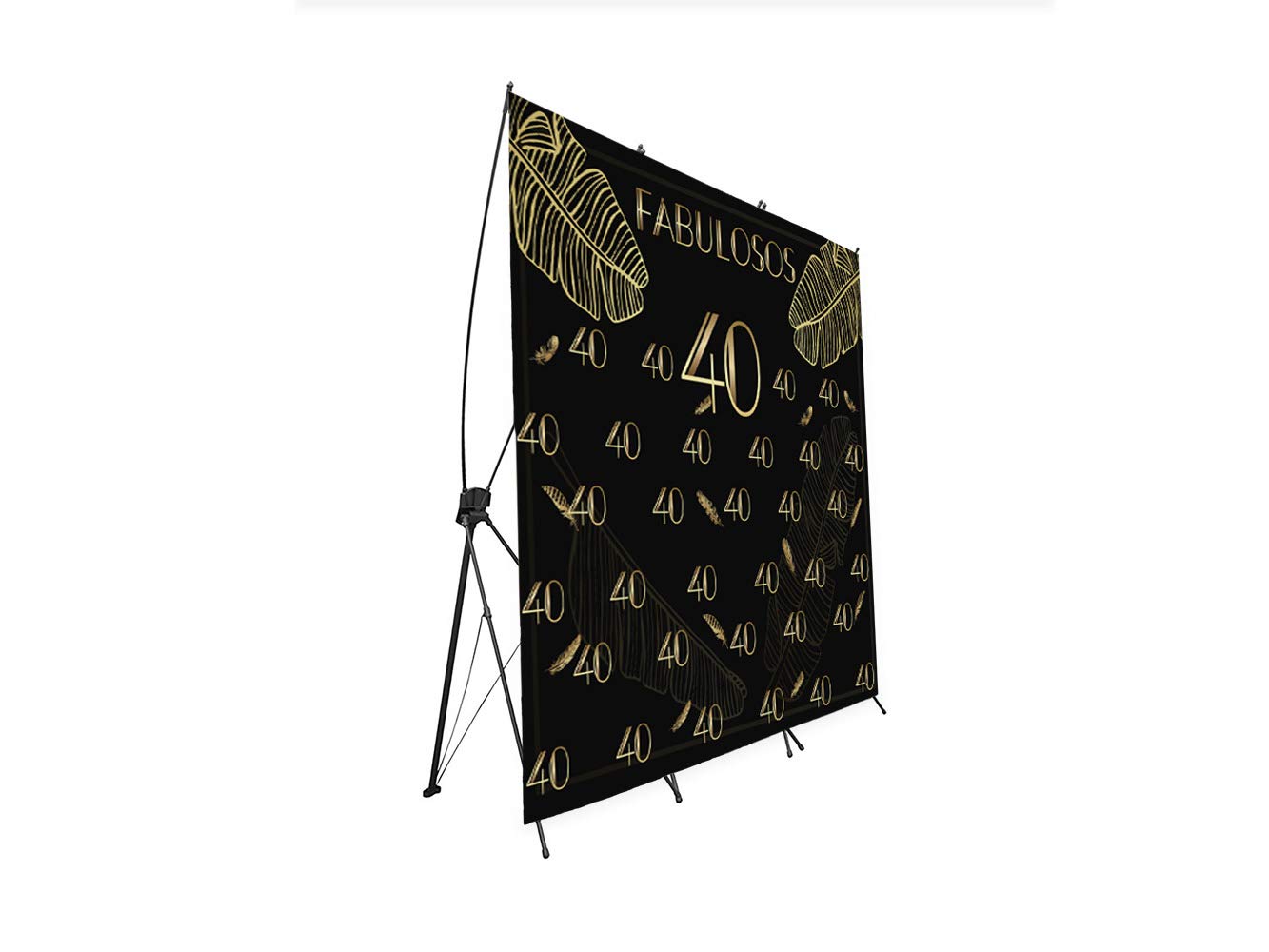 Oedim Photocall X-Banner Extensible 100% Fabulosos 40 | 335x200cm| Regalos para Cumpleaños | Photocall Económico y Original | Ideas para Regalos | Regalos Personalizados de Cumpleaños