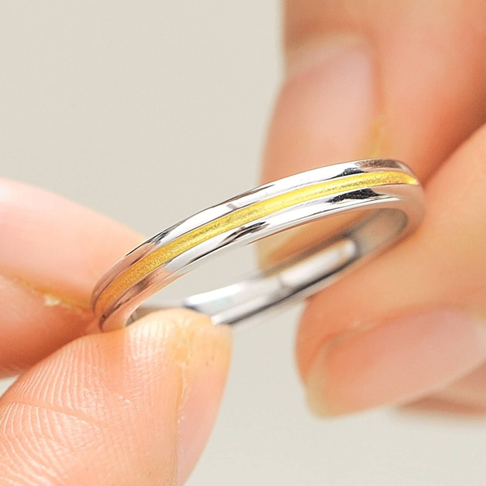 Anillos Acero Inoxidable Hombre, Anillos Plata 925 Anillo de Pareja Ajustable Anillo Ajustable Anillo de Joyería de Pareja Talla 17