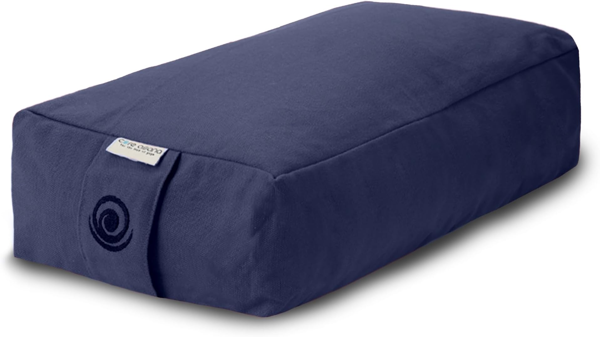 Core Asana Yoga Bolster Pillow Buckwheat Hull Fill Meditation Cushion - Bolsters Cushions for Sitting on Floor, Meditation - Multipurpose (Mini Rectangular Bolster- Midnight Blue)