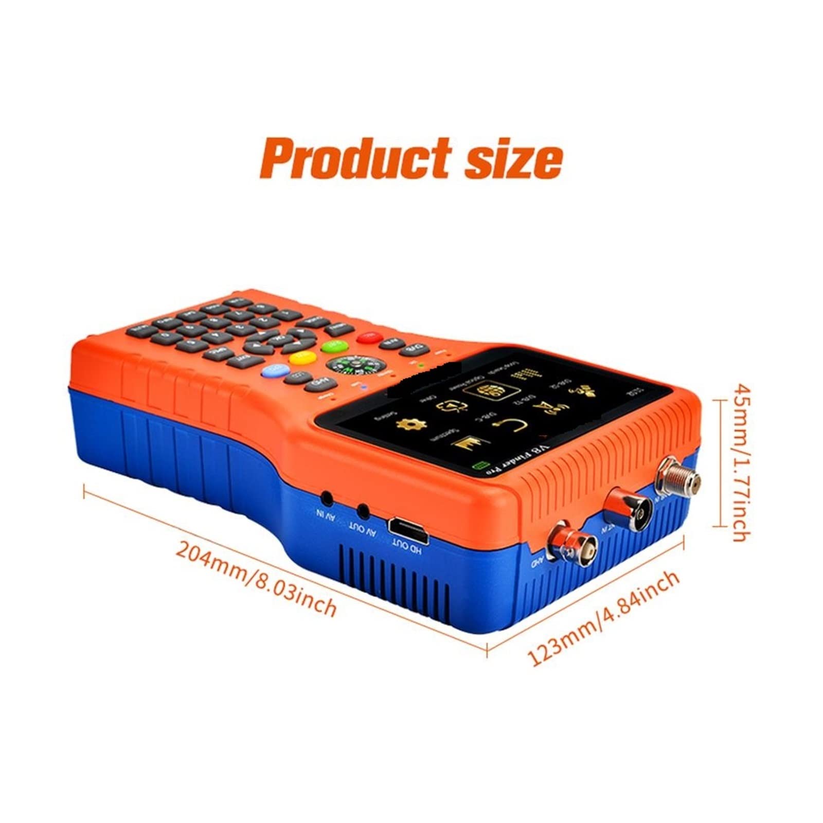 V8Finder Meter Pro Satellite Signal Finder S2X/S2/S/T2/T/C Calcola automaticamente l'angolo di AZ, supporto EL ACM Combo Satfinder Decodificatore del ricevitore