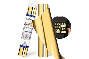 Metallic Gold HTV Heat Transfer Vinyl for DIY Apparel Customization