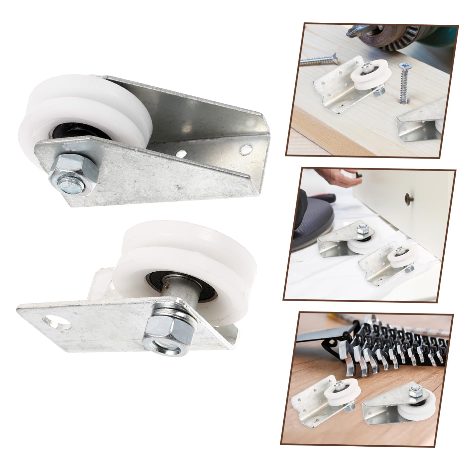 Poleas Para Armario De Hierro Galvanizado Con Diseño De Leva - Kit De 2 O 3 Unidades, Fáciles De Instalar