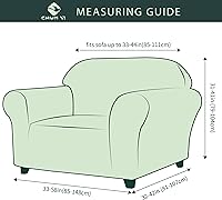 Vista 3 de CHUN YI - Funda elástica de 1 pieza para sillón grande, funda protectora suave de Jacquard con elastano, detalle de cuadros y parte inferior