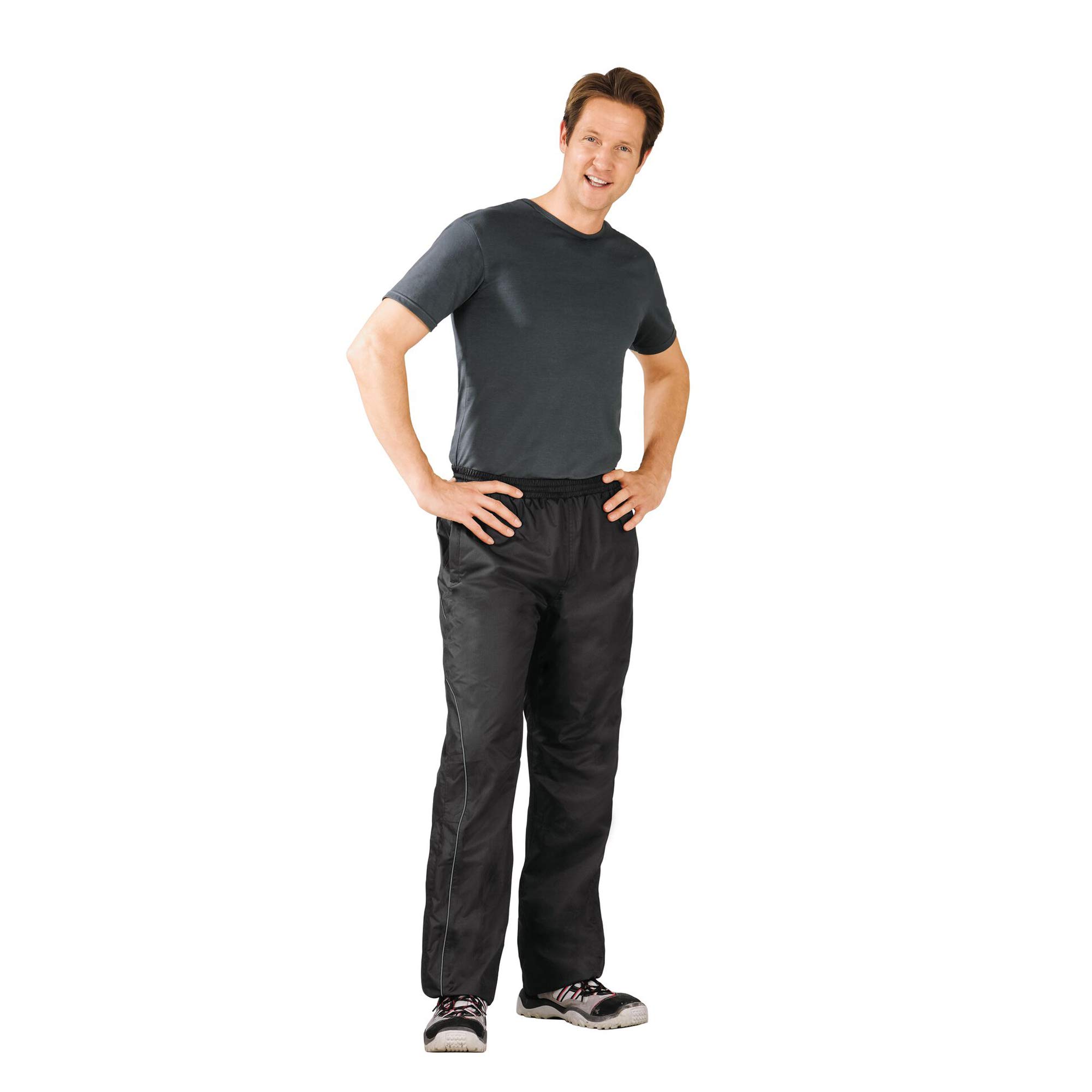 Planam 1480 Monsun Regenhose - Optimale Sicherheit und Komfort - Farbe: Schwarz - Größe: 72