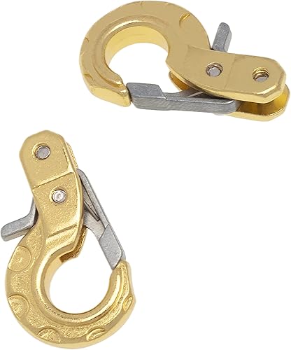 Miniatura 4 de DKKY - Gancho de metal para remolque RC para Traxxas TRX4 110 RC Crawler Car axial SCX10 D90 Tamiya CC01 Simulación Decoración (amarillo, párrafo A)