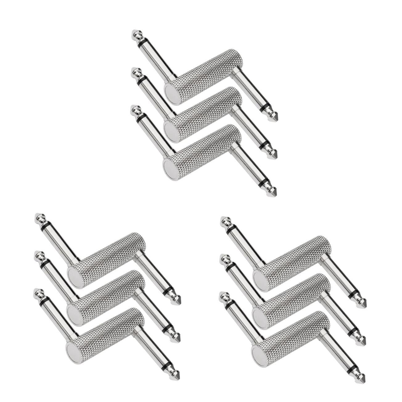 Hemobllo 9pezzi Adattatori Per Effetti Chitarra Doppio Jack Connettori Di Qualità Per Pedali Effettori Accessori Audio Per Chitarra Elettrica