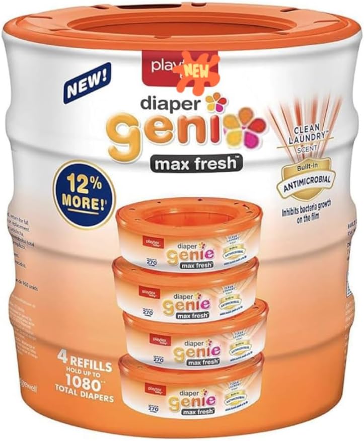 Play-tex Diaper Geniie Max Fresh Diapers, 1080 Count