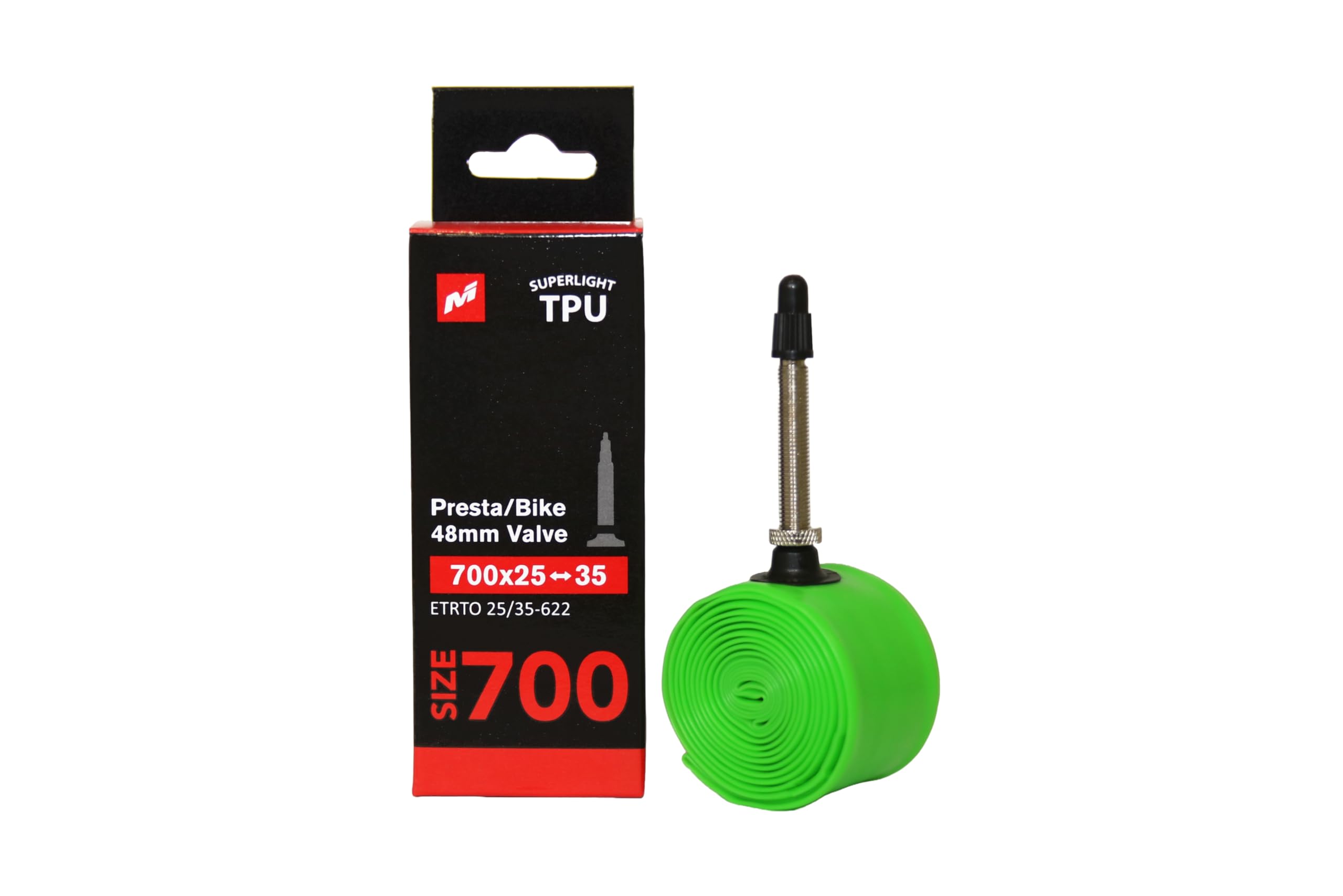Massi V.Bike 700X25-35C TPU Camera, Green, 700/25-35 48 mm