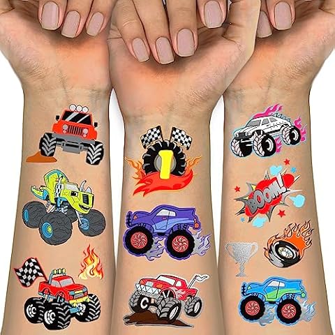 Truck Temporary Tattoos for Kids Parties Cover