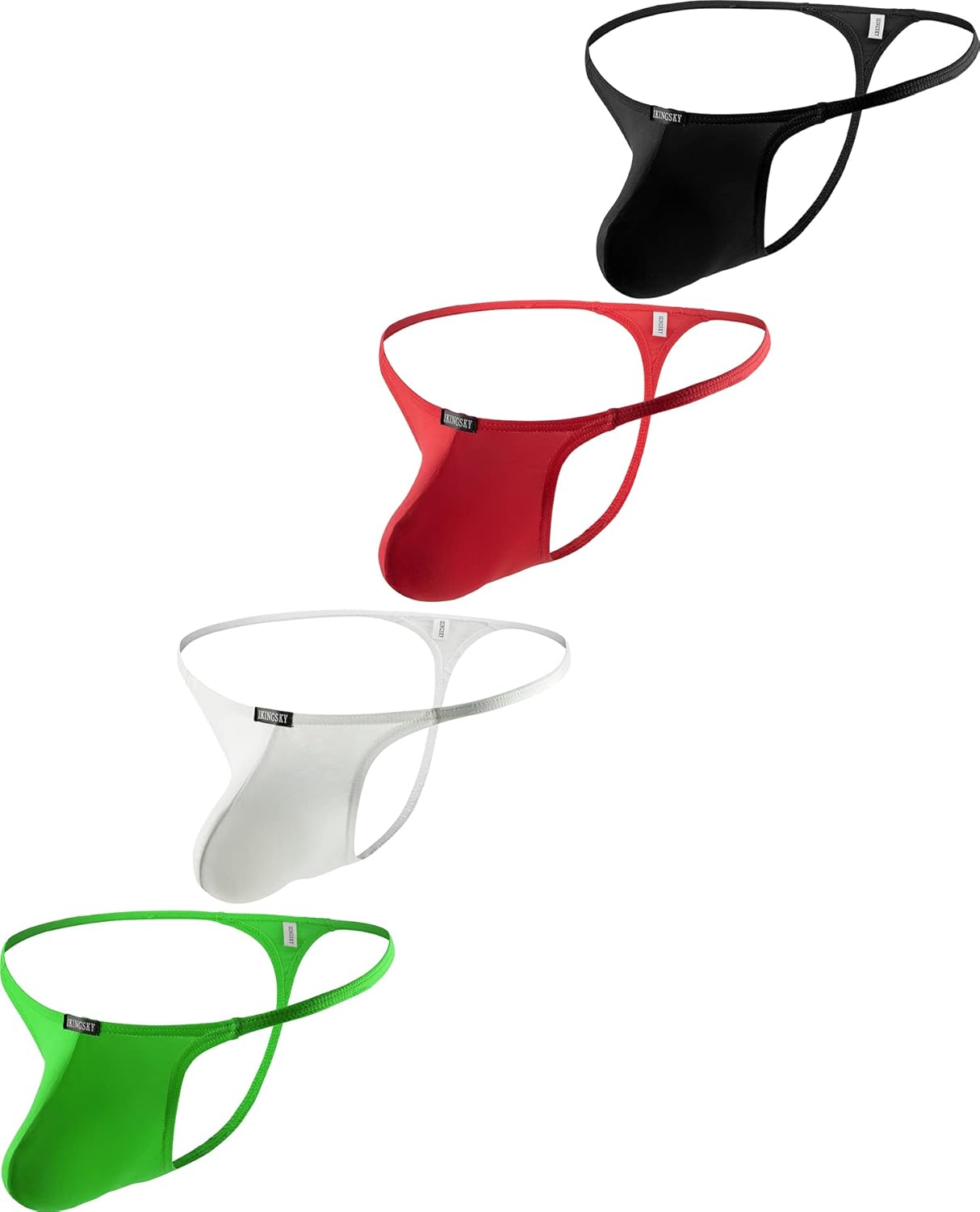 iKingsky Men's Modal Pouch G-string Underwear Sexy Low Rise Y-back Thong Bulge Under Panties for Men