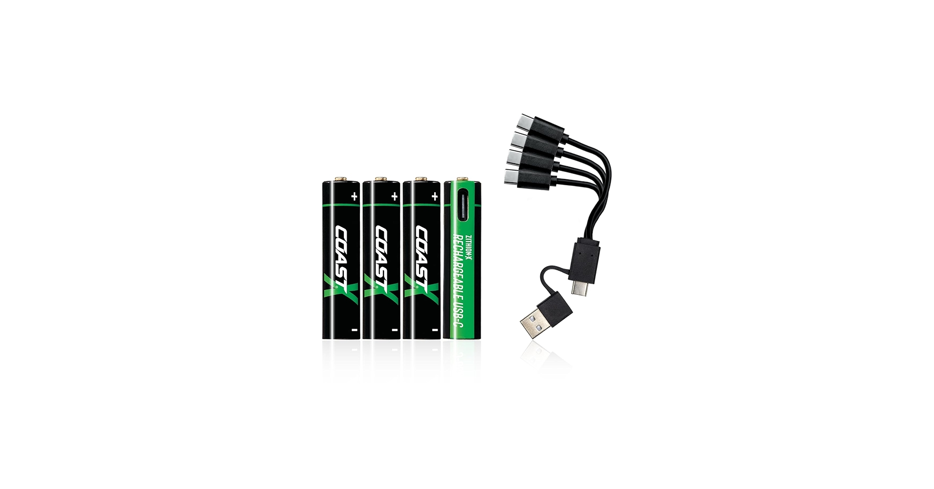 AAAグッズ Coast ZITHION-X ZXAAA USB-C Rechargeable Batteries – COAST