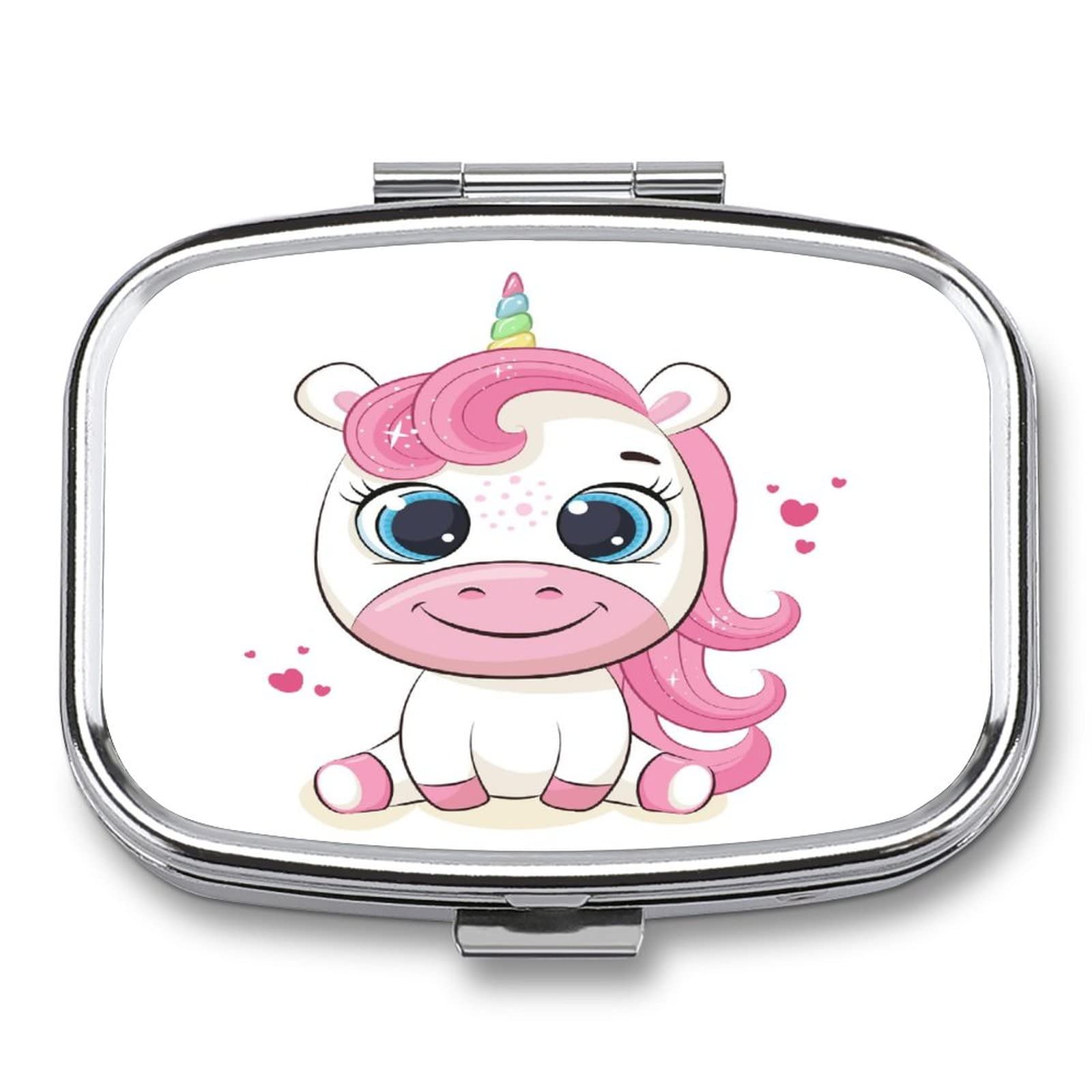 Pastillero De Viaje Pastillero Unicornio Lindo De Dibujos Animados Pequeño Monedero Pastillero Caja De Almacenamiento De Medicamentos, Caja De Vitaminas Portátil