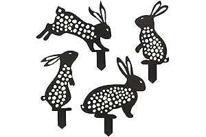 Premium Art & Artifact Bunny Yard Stake Set for Garden, Lawn, and Outdoor Decor