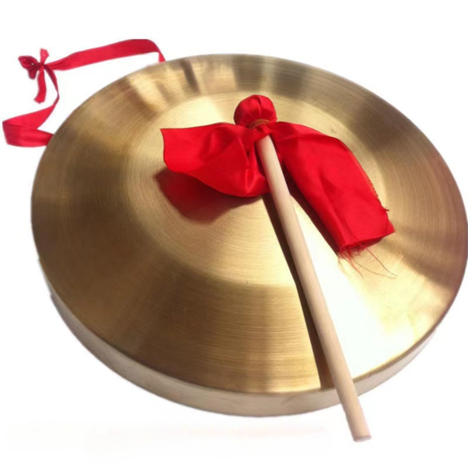 Gong a mano Cymbal con battitore, in ottone con battitore, strumento a percussione, gong cinese (28 cm)