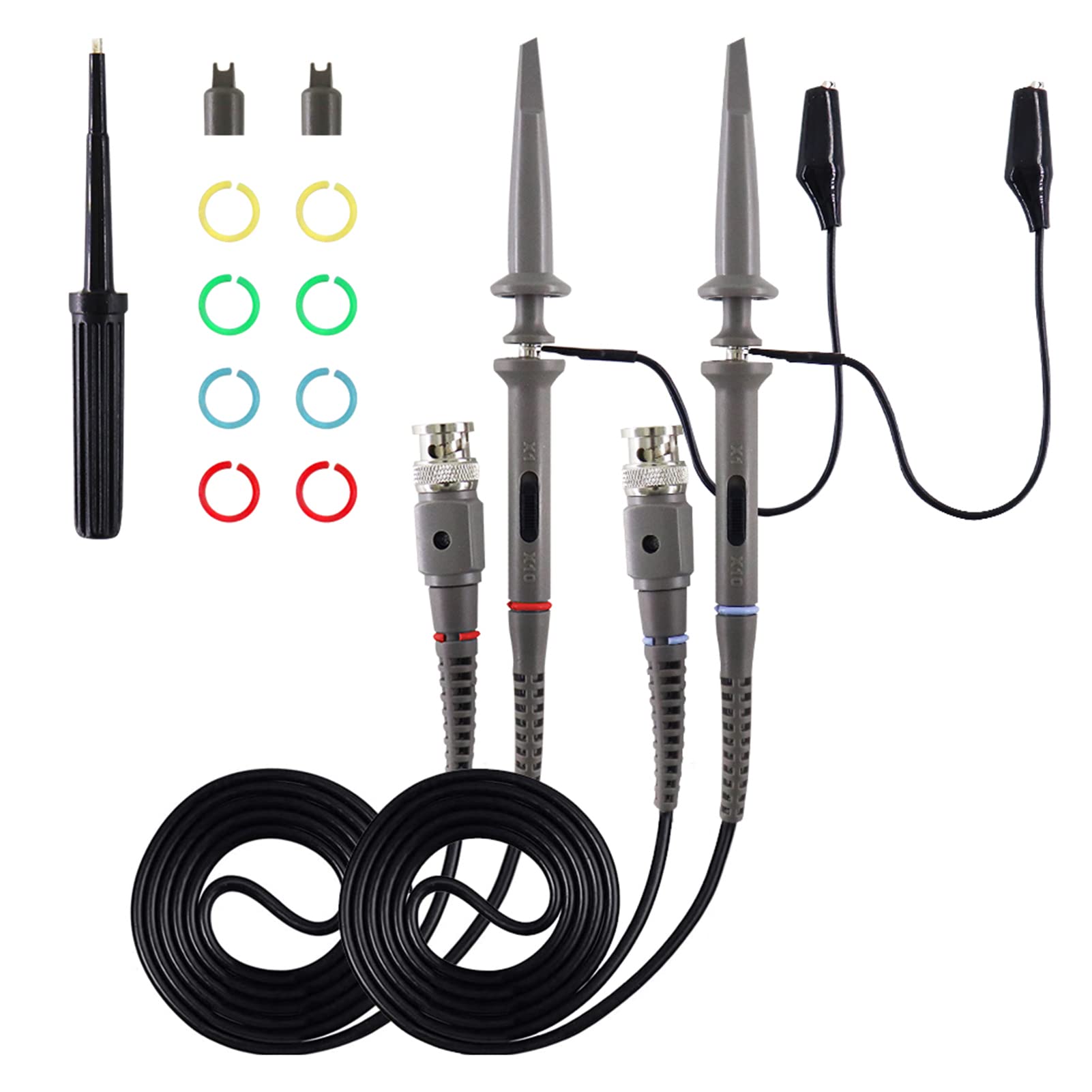 Dazory Oscilloscope Probe with Accessories Kit 100MHz Oscilloscope Clip Probes