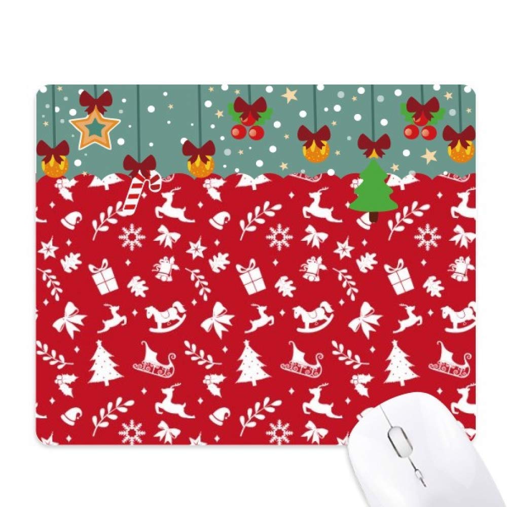 Tapis de souris de jeu Noël flocon de neige et traîneau d'élan - 6