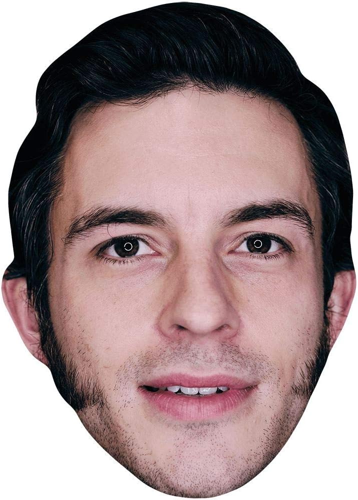 Jonathan Bailey (Sideburns) Celebrity Mask, Flat Card Face, Fancy Dress Mask