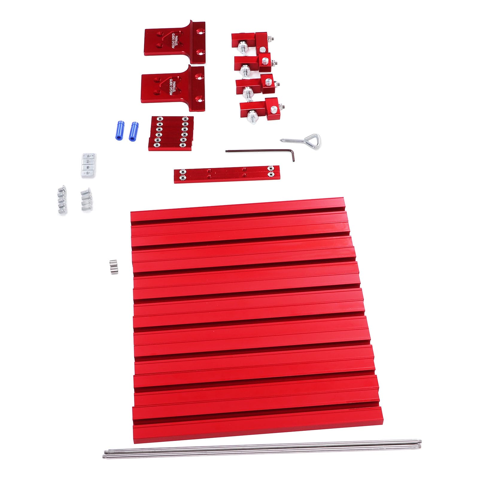 Riel Guía Paralelo, Juego de Rieles Guía Paralelos Sierra Circular Eléctrica Aleación de Aluminio Grabado Riel Deslizante Herramienta para Trabajar la Madera, Guías de Movimiento