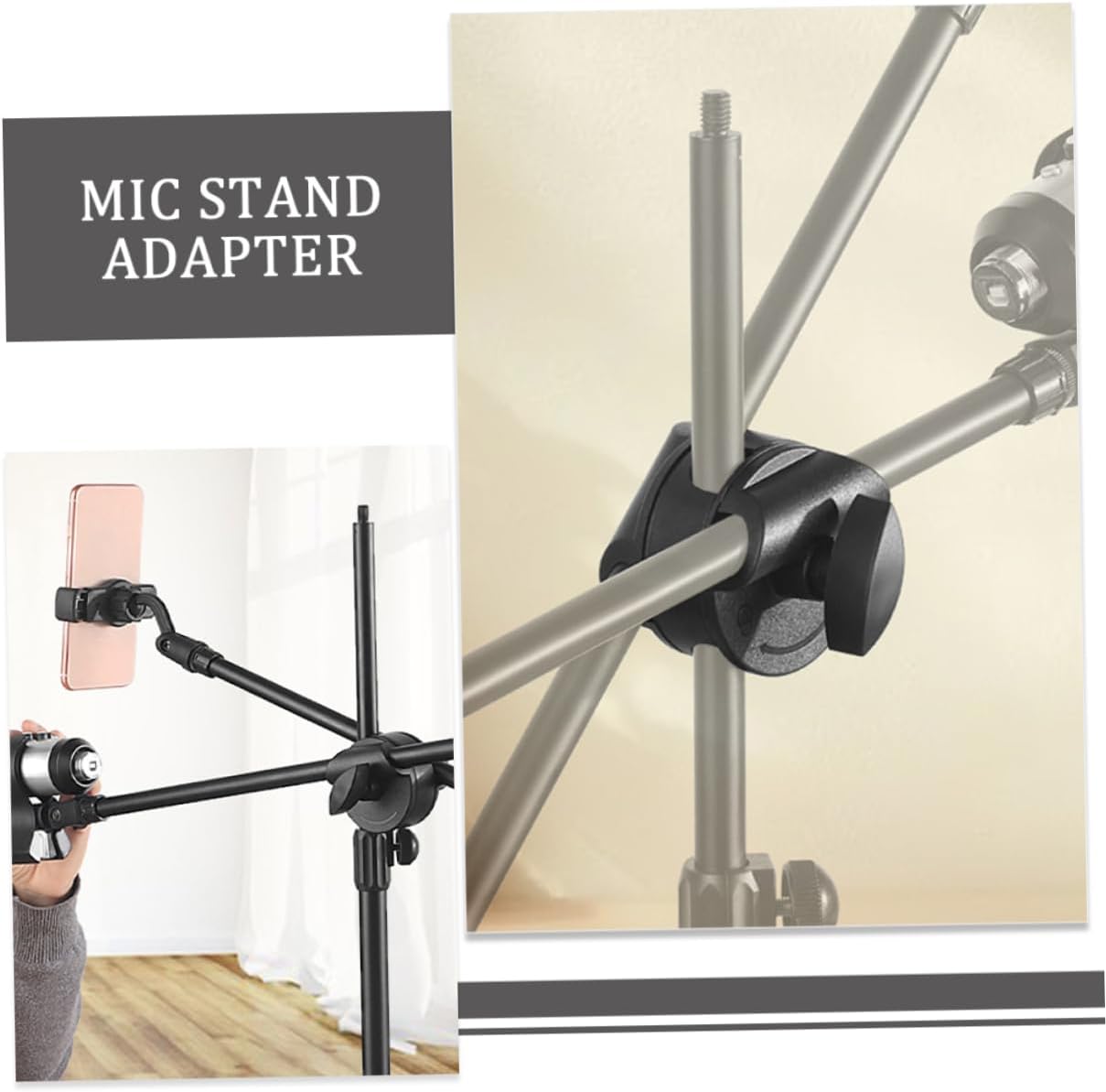 5pcs Microphone Stand Adapter for Desktop Versatile Mic Arm Adapter Compatible Various Models Easy Installation Compact Design for Recording Broadcasting Setup