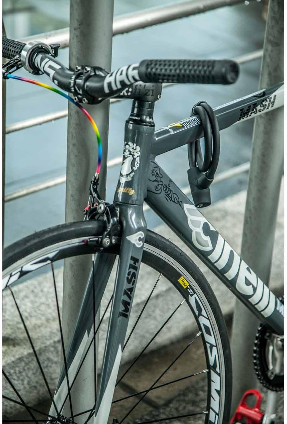 Ulac Bicycle Key Silicone Cable Lock S-2T Jazz Black