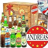 Andreas - 12x Bier Welt und DE - Andreas Jubiläum Geschenk