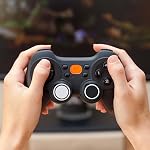 4pcs Poignées de la tige, boutons antidérapants Bouchons anti-rayures Bouchons de protection anti-empreintes Bouchon de joystick de la pomme Compatible avec PS5 PS4 Xbox Series Commutateur Xbox One X/S Pro Contrôleur
