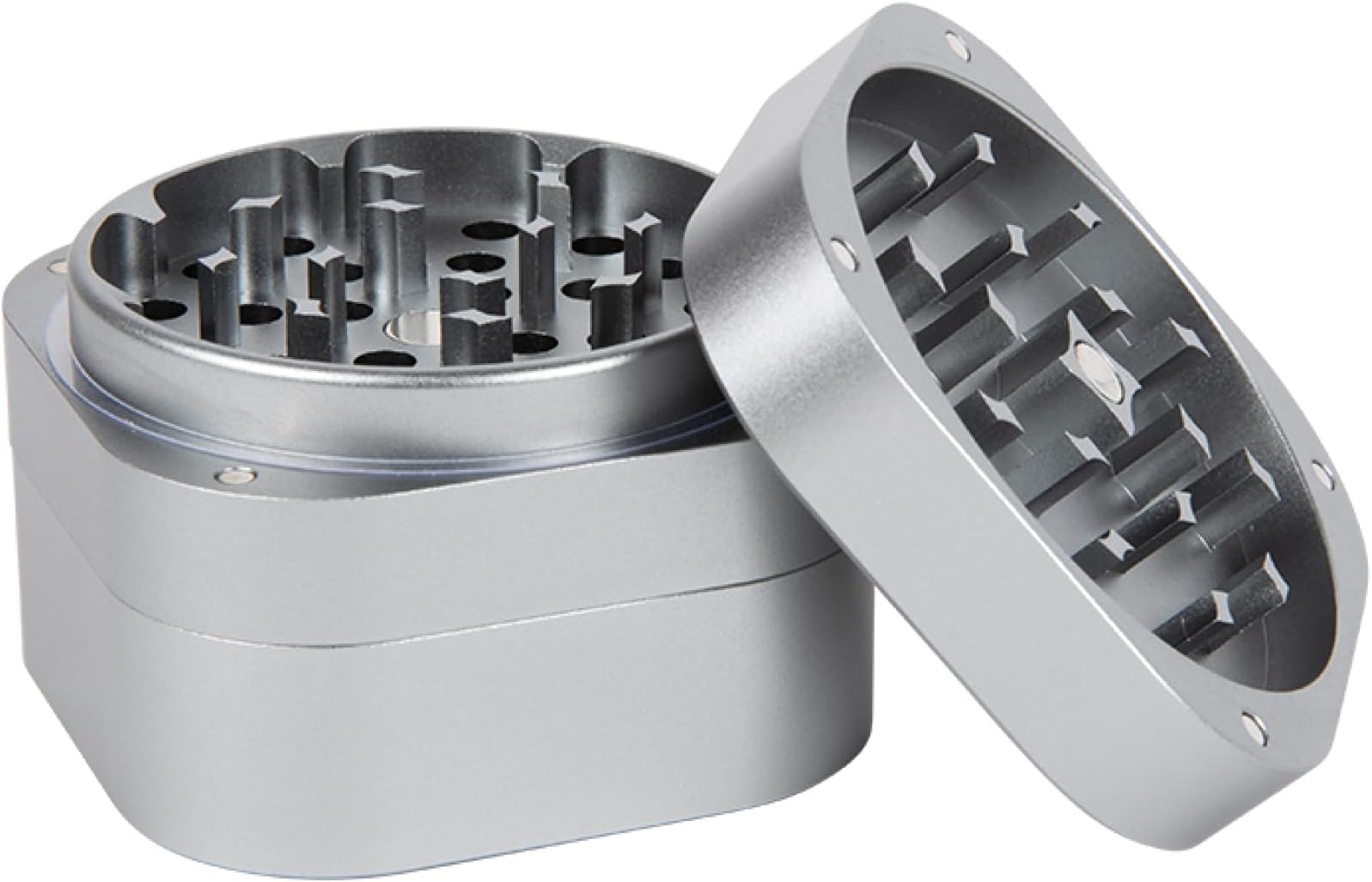 Spice & Herb Mill – Ergonomic Spice & Herb Mill Made from Aluminum for an Even, Medium Shred – Square Shape for Better Grip
