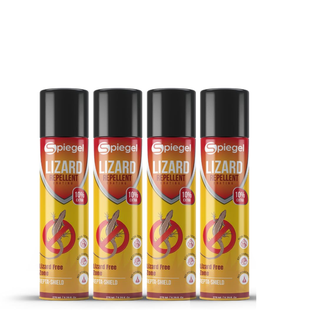 Spiegel Repta-Shield | Natural lizard repellent for home best Coating | 275 ML | Upto 15 Days Protection | Safe for Kids & Pets | Advanced Non Toxic Formula (Pack of 4) (B0D7HV15W1) Amazon Price History, Amazon Price Tracker