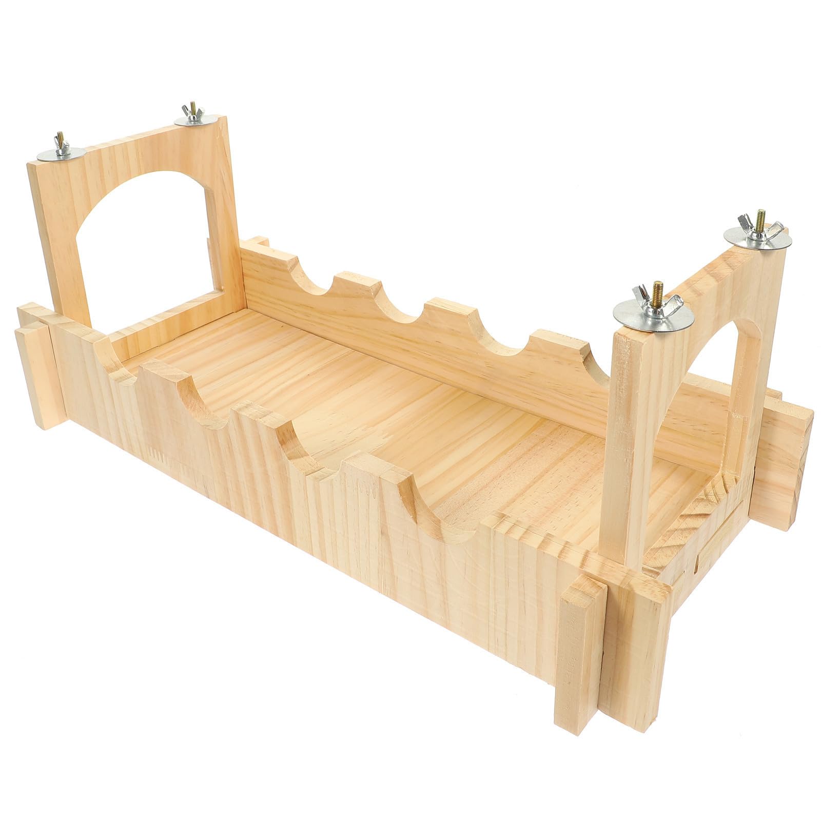 Holz Hängende Haustierbrücke für Chinchillas und Igel als Spiel und Rückzugsbereich im Kleintierkäfig