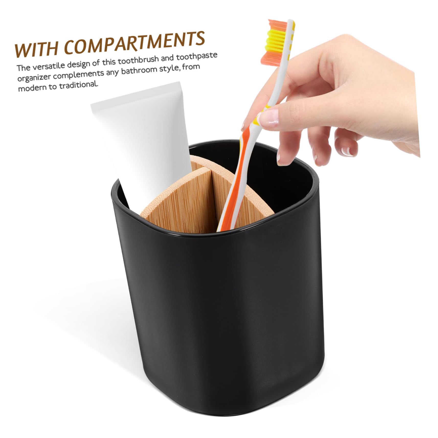 Cabilock 5piezas Soporte De Cepillos De Dientes De Organizador De Pasta para Baño Estable y Antideslizante para Hogar Oficina y Hoteles