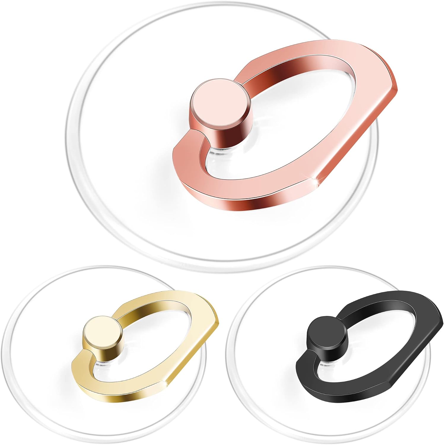 Phone Ring Holder - JCHIEN Transparent Universal Finger Grip Kickstand Cell Phone Ring Stand Holder Compatible with iPhone Samsung Smartphones
