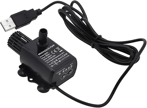 Miniatura 2 de Bomba de agua sin escobillas USB DC5V 4 8W 300LH para fuentes y acuarios con funcionalidad anfibia