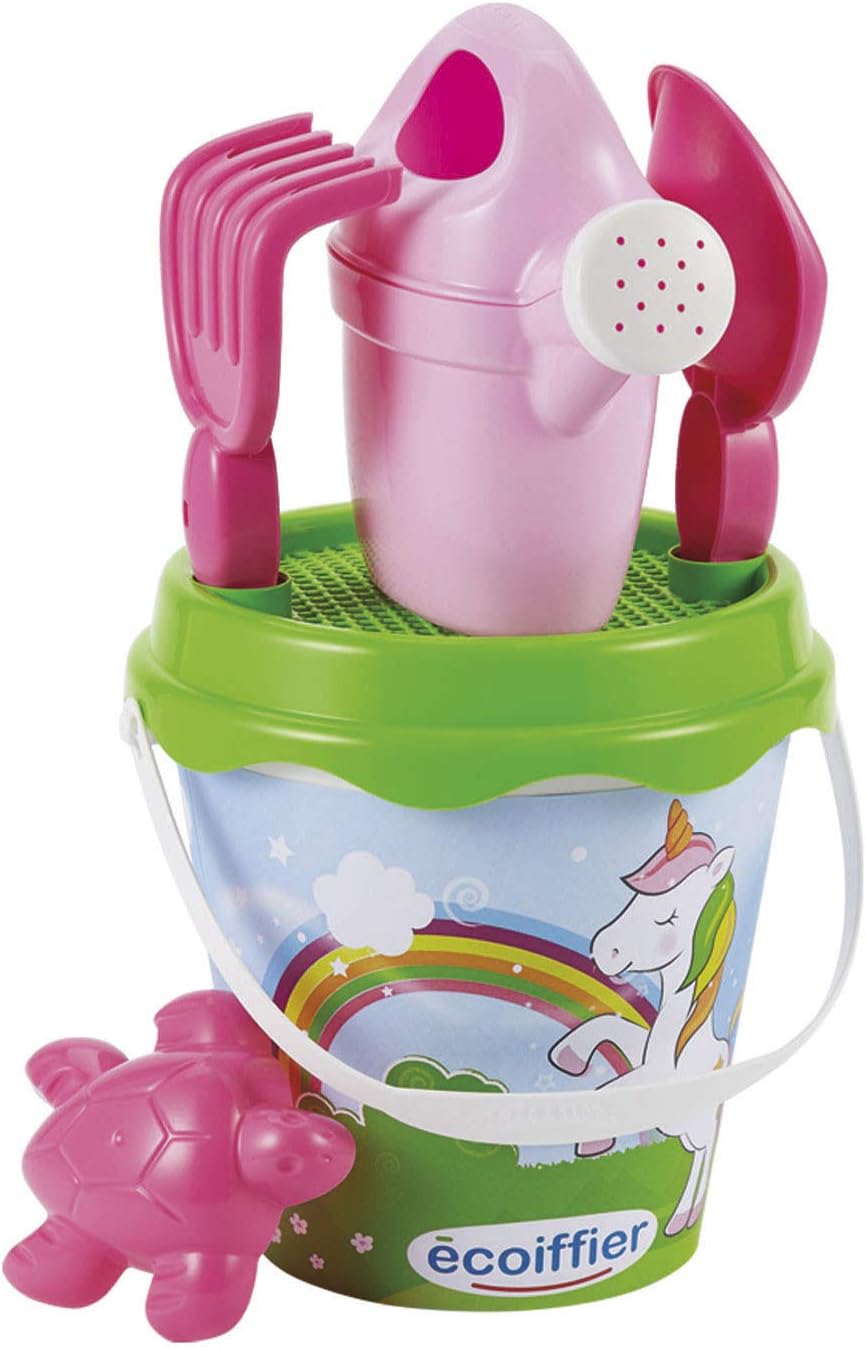 Ecoiffier Eco687 Unicorn Bucket with Insert 17 cm Multi-Coloured
