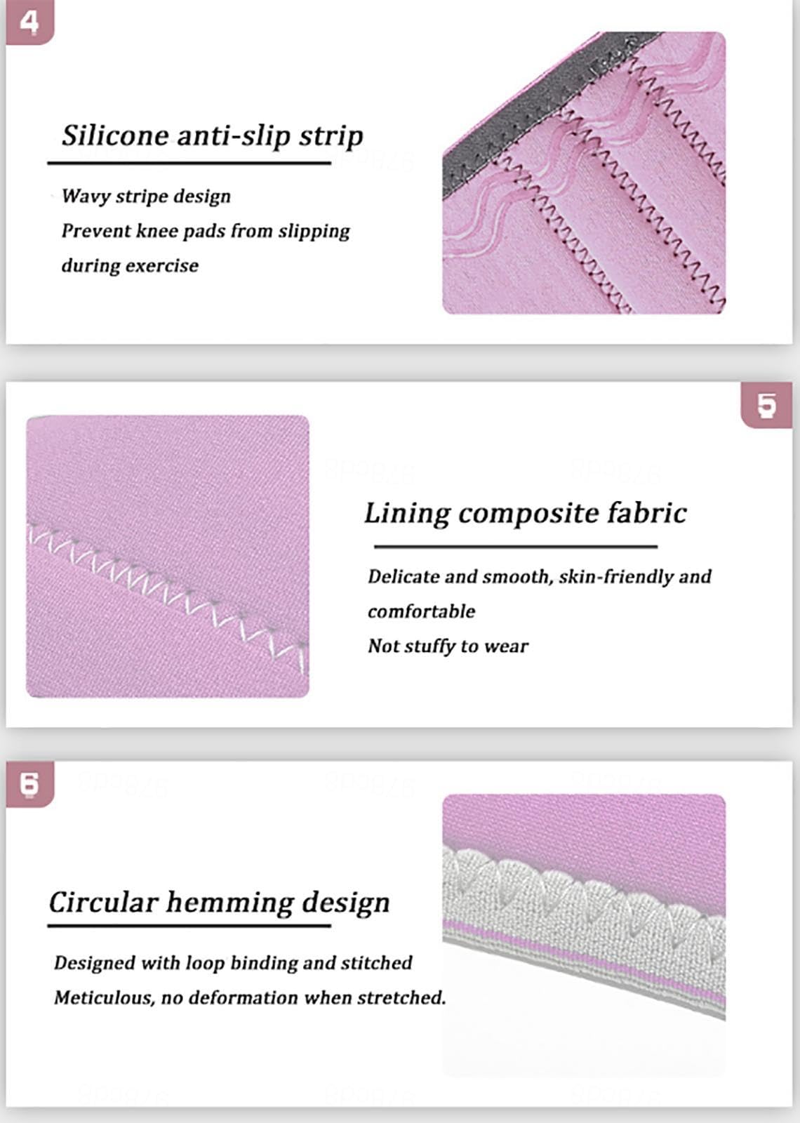 Kniebandage mit Seitlichen Stabilisatoren, Verstellbare Kompressions-Stützhülsenbandage für Männer und Frauen – Arthritis-Schmerzen, Erholung Nach Verletzungen, Laufen, Training,C