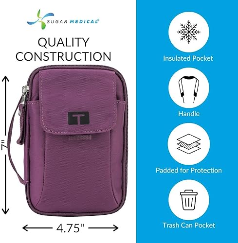 Miniatura 5 de Estuche de suministro de diabetes en tándem con bolsillo aislado Organiza tus suministros de bomba de insulina TSlim X2 Compatible con sitio de