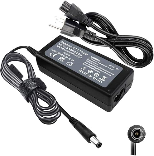 Cargador adaptador de CA de 18.5 V 3.5 A 65 W compatible con HP Pavilion G4 G6 G7 G32 G42 G56 G60 G61 G62 G71 G72 DV3 DV4 DV5 DV6 DV7 DM4 M6 M7